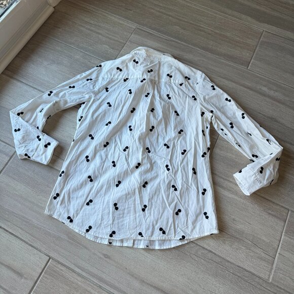 KARL LAGERFELD Embroidered Sunglasses Print Button Down - Women's Medium - Picture 8 of 8